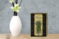 Holzschild Spruch 12x18cm Cafe de Paris Asparagus Spargel