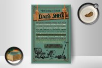 Holzschild Spruch 12x18cm Dad´s Shed open evening weekends