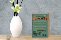 Holzschild Spruch 12x18cm Dad´s Shed open evening weekends