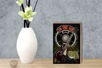 Holzschild Spruch 12x18cm Music city on the Air Gitarre