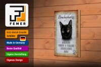Holzschild Spruch 12x18cm Bombaykatze Katze Schild