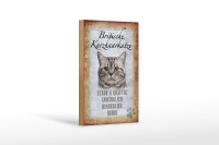 Holzschild Spruch 12x18cm britische Kurzhaarkatze Schild