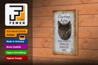 Holzschild Spruch 12x18cm Chartreux Katze stark Schild