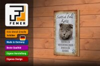 Holzschild Spruch 12x18cm Scottish Fold Katze Schild
