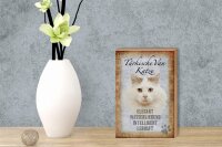 Holzschild Spruch 12x18cm türkische Van Katze Schild