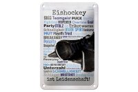Blechschild Spruch 12x18 cm Eishockey ist Leidenschaft...