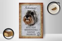 Holzschild Spruch 12x18cm Schnauzer Hund Schild