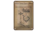 Blechschild Patent 12x18 cm Entwurf für Anti-Rutschsperre Pedal Deko Schild