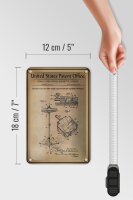 Blechschild Patent 12x18 cm Entwurf für Anti-Rutschsperre Pedal Deko Schild