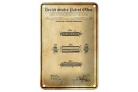 Blechschild Patent 12x18 cm Entwurf für eine...
