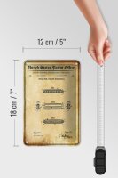 Blechschild Patent 12x18 cm Entwurf für eine Mundharmonika Deko Schild