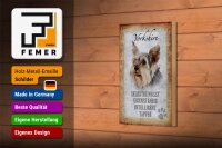 Holzschild Spruch 12x18cm Yorkshire Hund Schild