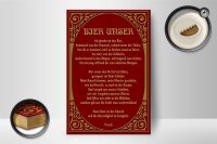 Holzschild Alkohol 12x18cm Prost Bier unser Schild