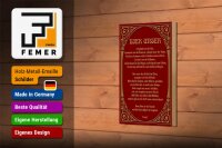 Holzschild Alkohol 12x18cm Prost Bier unser Schild