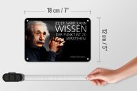 Blechschild Zitat 12x18 cm Einstein Der Punkt ist zu verstehen Deko Schild