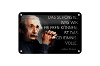 Blechschild Zitat 12x18 cm Einstein schönste was wir erleben können Deko Schild