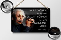 Blechschild Zitat 12x18 cm Einstein schönste was wir erleben können Deko Schild