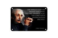 Blechschild Zitat 12x18 cm Einstein gute Idee erkennt man daran Deko Schild