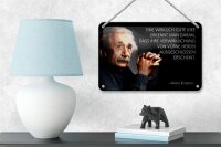 Blechschild Zitat 12x18 cm Einstein gute Idee erkennt man daran Deko Schild