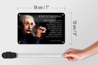 Blechschild Zitat 12x18 cm Einstein Jeder ist ein Genie Deko Schild
