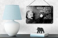Blechschild Zitat 12x18 cm Einstein Tafel Dann würde es still auf der Welt sein