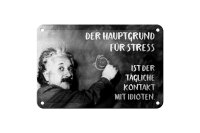 Blechschild Zitat 12x18 cm Einstein Tafel Hauptgrund...