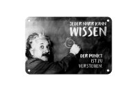 Blechschild Zitat 12x18 cm Einstein Tafel Der Punkt ist zu verstehen Deko Schild