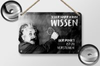 Blechschild Zitat 12x18 cm Einstein Tafel Der Punkt ist zu verstehen Deko Schild