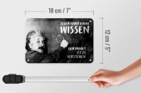 Blechschild Zitat 12x18 cm Einstein Tafel Der Punkt ist zu verstehen Deko Schild