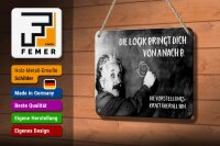 Blechschild Zitat 12x18 cm Einstein Tafel Logik Vorstellungskraft Deko Schild