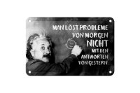 Blechschild Zitat 12x18 cm Einstein Tafel Probleme von...