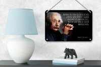 Blechschild Zitat 12x18 cm Einstein knüpfe es an ein Ziel Deko Schild