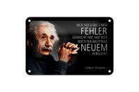 Blechschild Zitat 12x18 cm Einstein Wer noch nie einen Fehler gemacht hat Deko