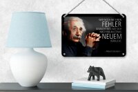 Blechschild Zitat 12x18 cm Einstein Wer noch nie einen Fehler gemacht hat Deko