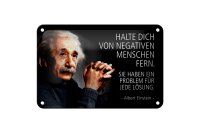 Blechschild Zitat 12x18 cm Einstein Halte dich von...