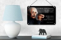 Blechschild Zitat 12x18 cm Einstein Dankbar, alle die Nein zu mir gesagt haben