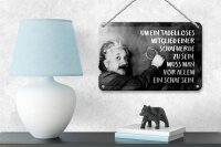 Blechschild Zitat 12x18 cm Einstein Tafel Mitglied einer Schafherde Deko Schild