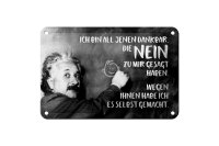 Blechschild Zitat 12x18 cm Einstein Tafel alle die Nein zu mir gesagt haben