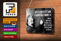 Blechschild Zitat 12x18 cm Einstein Tafel Das Leben ist wie Fahrrad fahren