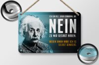 Blechschild Zitat 12x18 cm Einstein Blau alle die Nein zu mir gesagt haben