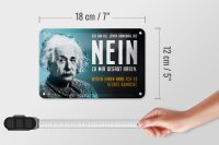 Blechschild Zitat 12x18 cm Einstein Blau alle die Nein zu mir gesagt haben