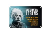 Blechschild Zitat 12x18 cm Einstein Blau Der Sinn des...