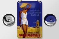 Blechschild Reise 12x18 cm Nordseebad Norderney herrliches Erlebnis Schild