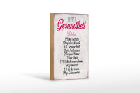Holzschild Spruch 12x18cm Rezept Gesundheit Zutaten