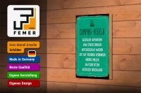 Holzschild Retro 12x18cm Camping Regeln Schild