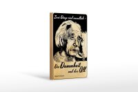 Holzschild Zitat 12x18 cm Zwei Dinge unendlich Dummheit...