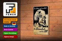 Holzschild Zitat 12x18 cm Zwei Dinge unendlich Dummheit und das All Einstein