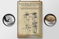 Blechschild Patent 20x30 cm Entwurf für einen Trocken-Rasierer Deko Schild