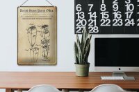 Blechschild Patent 20x30 cm Entwurf für einen Trocken-Rasierer Deko Schild