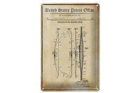 Blechschild Patent 20x30 cm Entwurf für ein Bogen Deko Schild